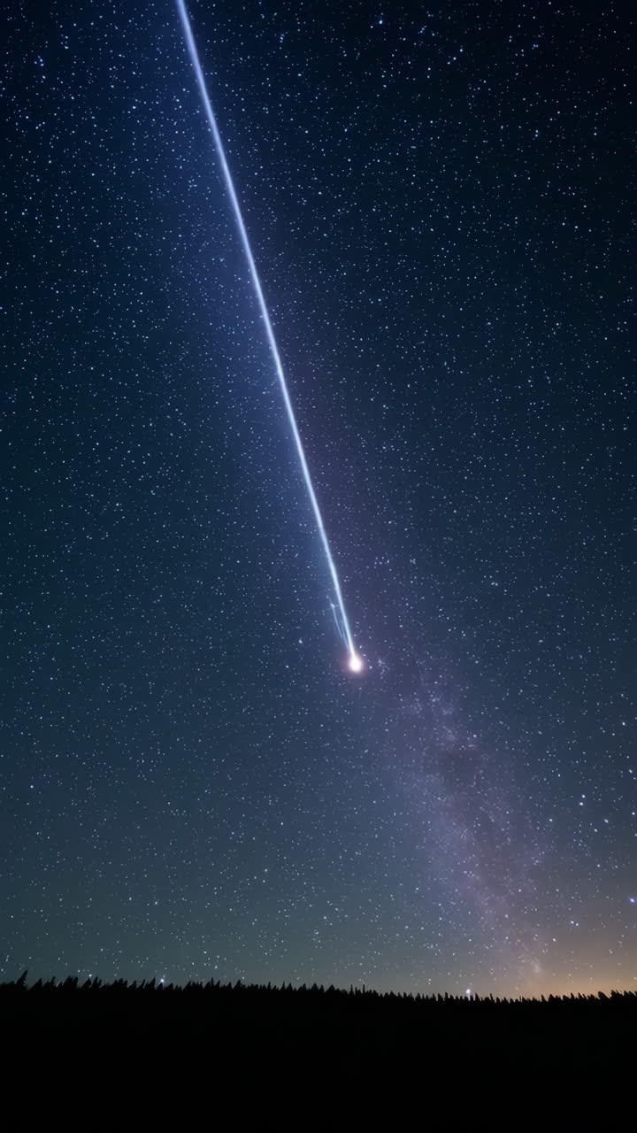 Night Sky with Laser Beam and Milky Way