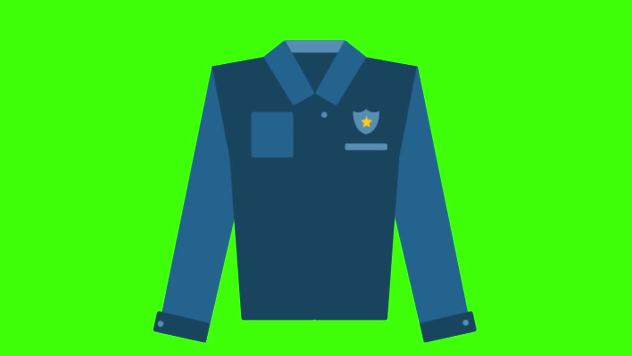 pantalla verde, icono de infracción de seguridad, formulario de policía de camisa