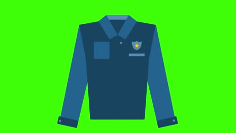 green screen , safety offense icon , shirt police form