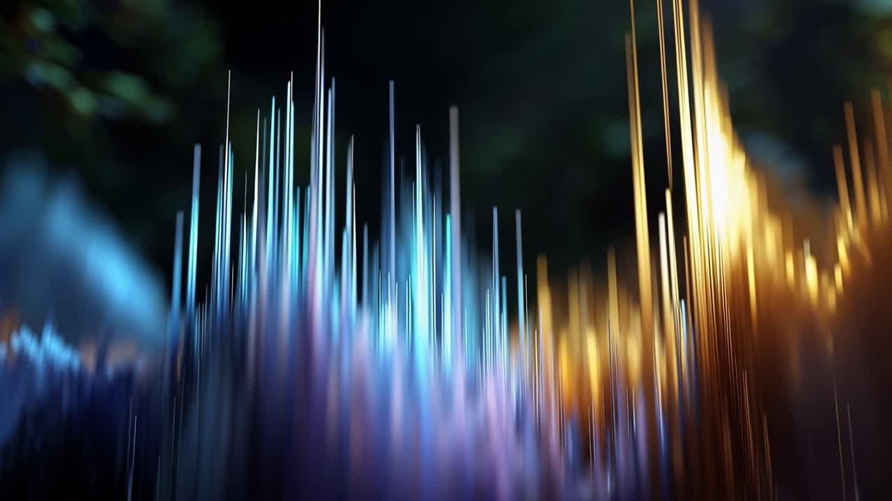 Dynamic Abstract Digital Data Visualization with Glowing Lines