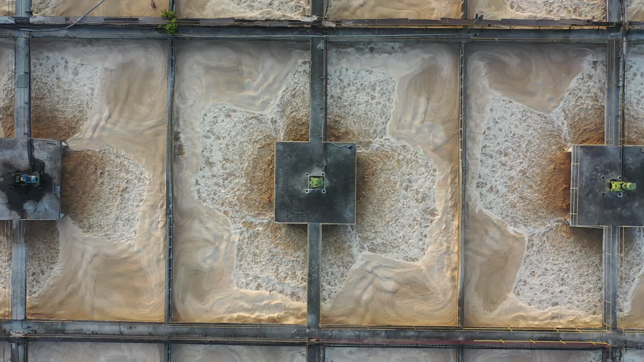 폐수 처리 공장 의 공중 사진