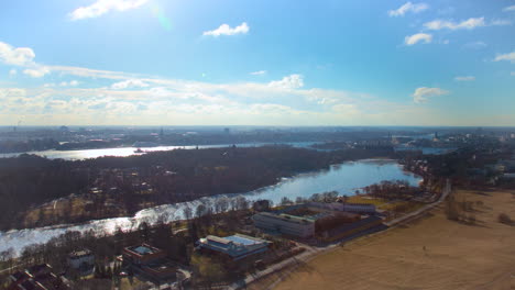 Stunning-high-up-timelapse-of-Stockholm,-Sweden