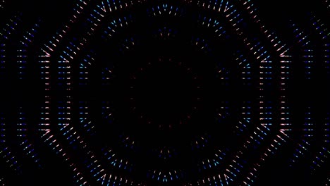 hermoso caleidoscopio abstracto que brilla, una luz radiante que regula los movimientos sutiles