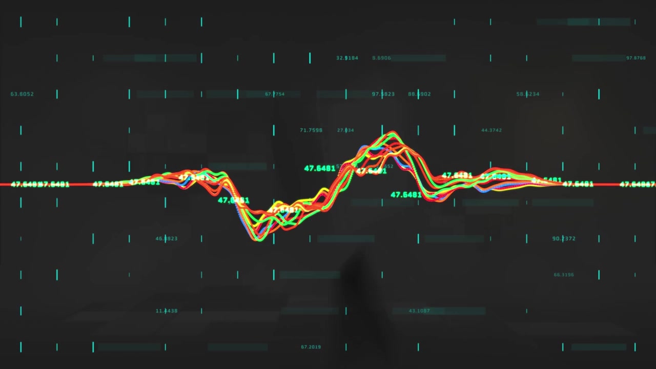 Animation of scope scanning over drawing of lorry and grid