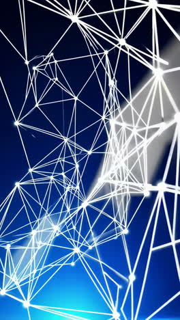 abstract digital network connections on blue background