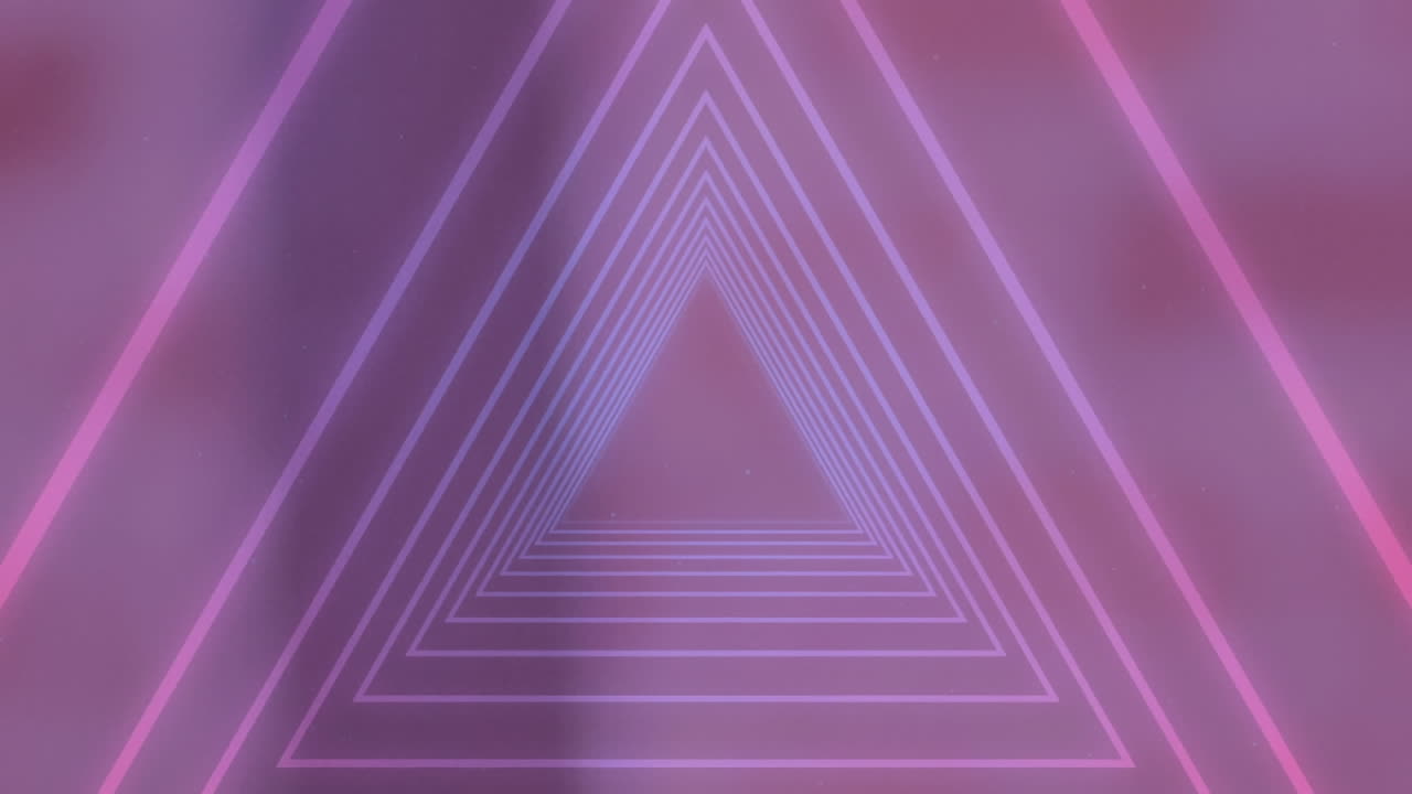 animación de un túnel brillante de neón sobre un fondo púrpura