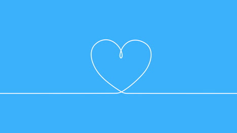 animated closeup romantic blue heart on valentines day background 1