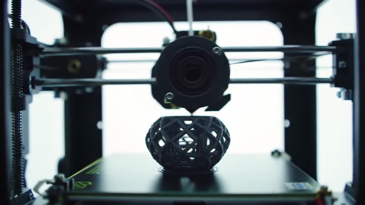 3D Printing Progress: A Detailed Look at the Creation of an Intricate Geometric Design During a Layer-by-Layer Build Process in a 3D Printer Setup