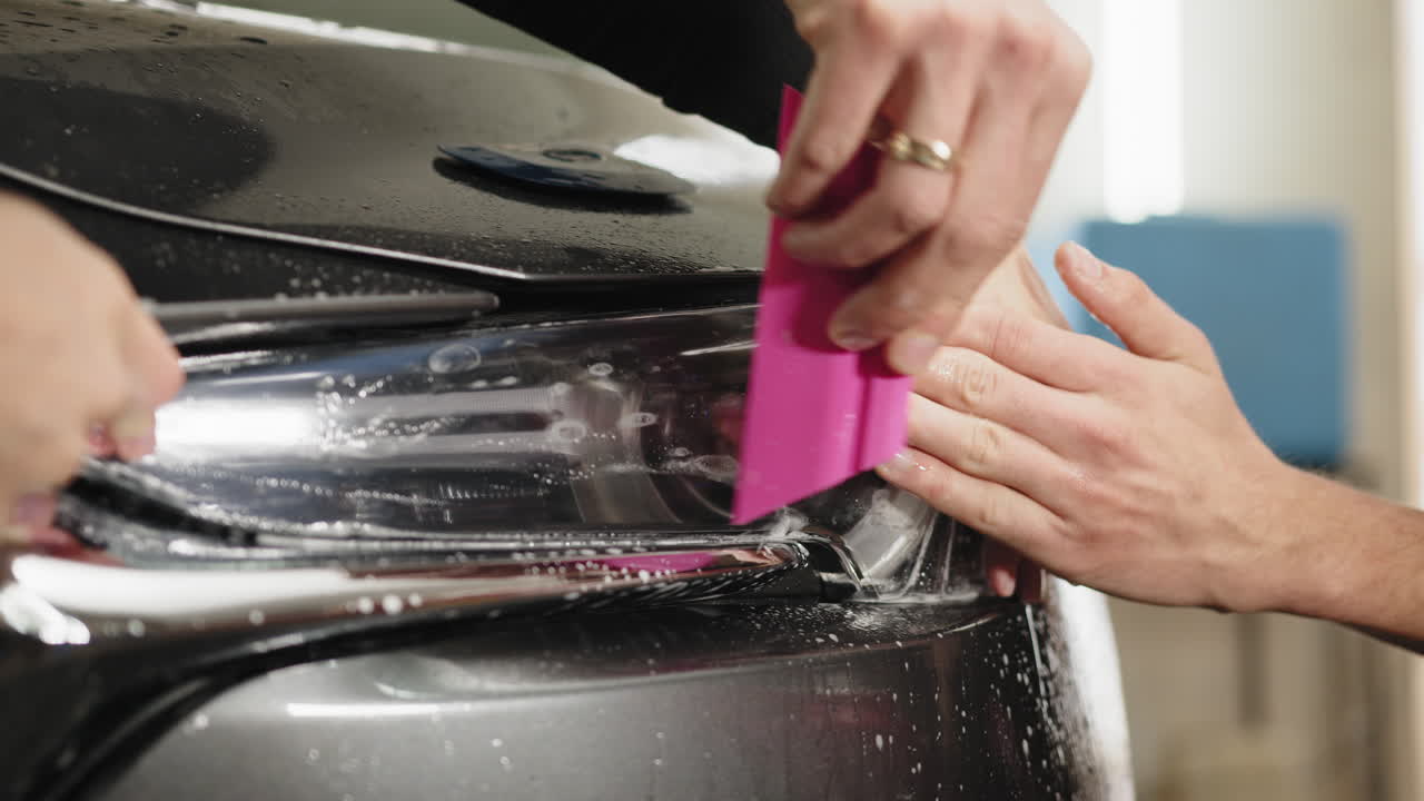 detalles de los faros de los automóviles