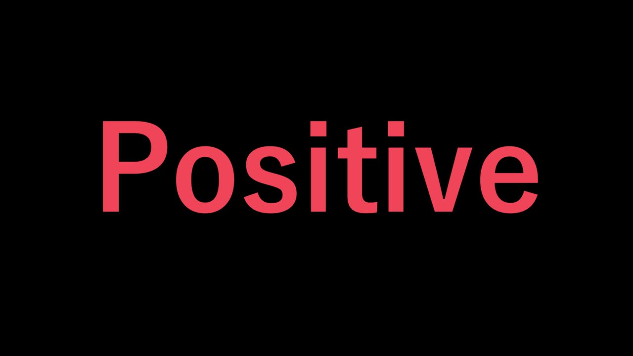Positive text animation message motion graphics