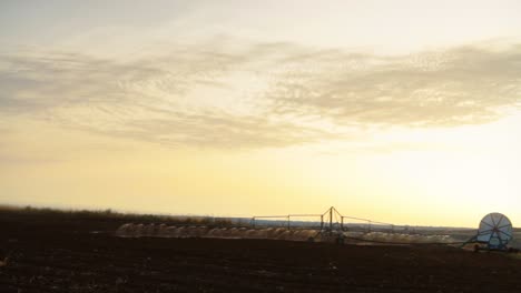 irrigation sprinkler in a field