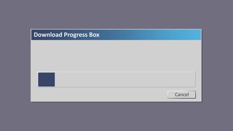 a download progress box, in the style of a famous operating system but redrawn by me, with a bar being slowly filled