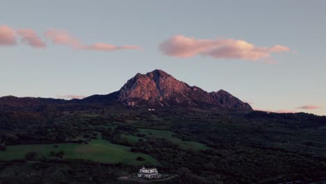 drone moving up on the countryside