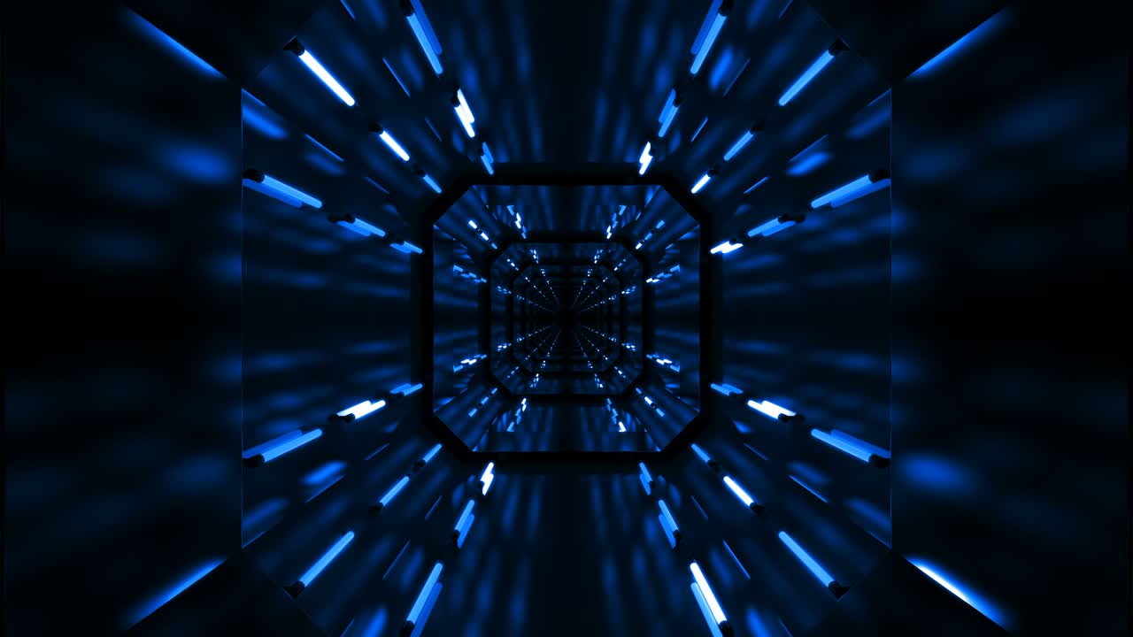Blue Modern Looped Abstract Background Tunnel