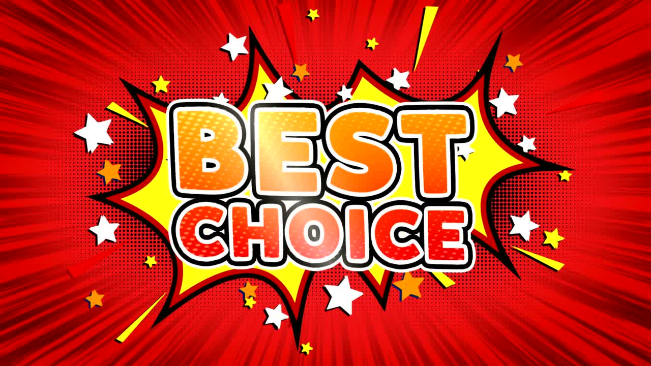 가장 좋은 선택 단어 레트로 만화 버블 원활한 루프