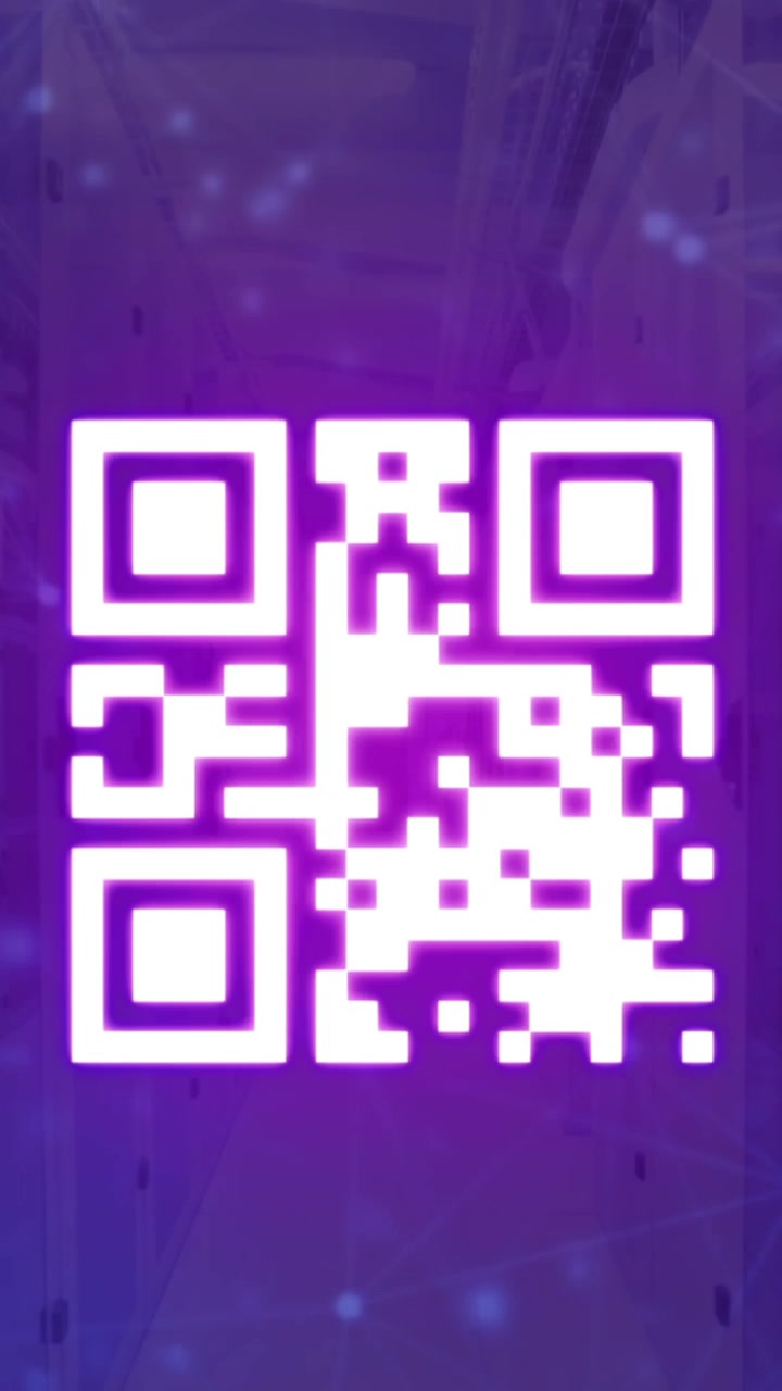 Animation of qr code scanning over computer keyboard