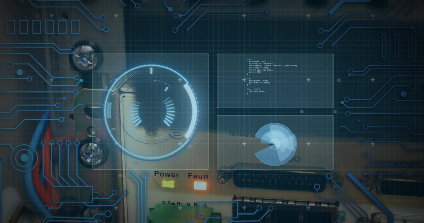 Animation of text with globe and network of connections