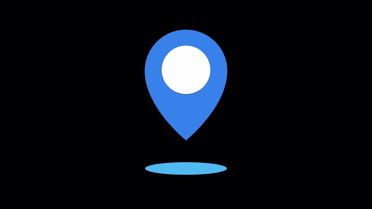 Geometric Map Pin Circle With Shadow