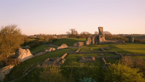 Sobrevuelo-De-Las-Ruinas-De-La-Mañana-Del-Castillo-De-Hadleigh-Filmado-Con-Mavic-2-Pro-4k-25fps