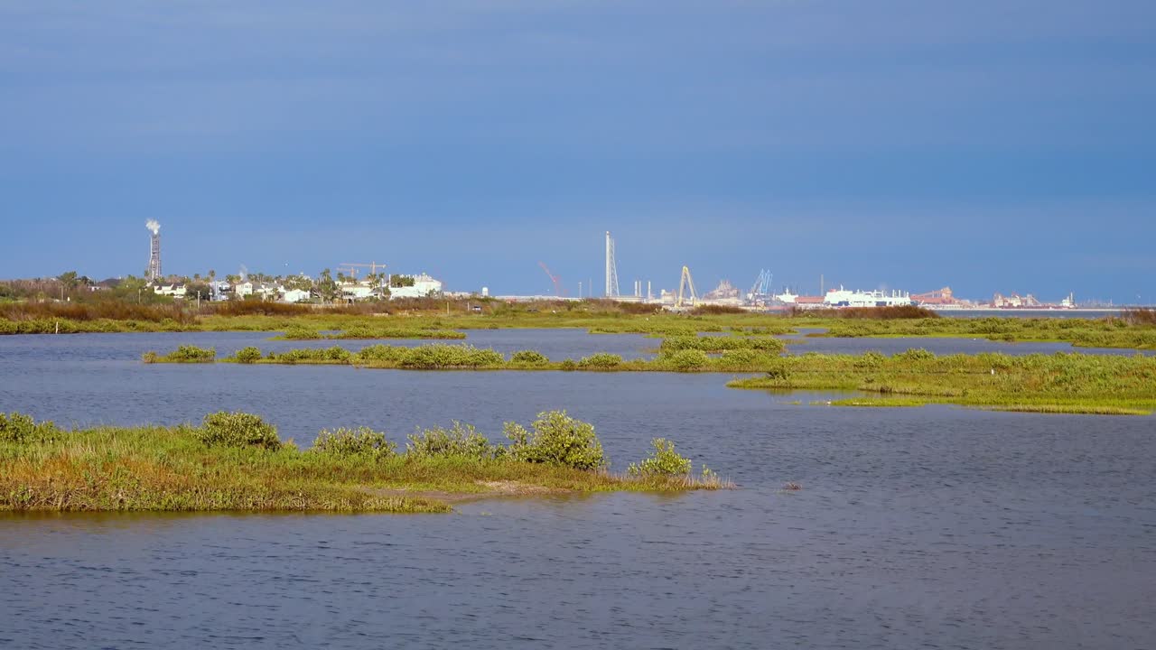 텍사스주 포틀랜드 산업단지의 전경
