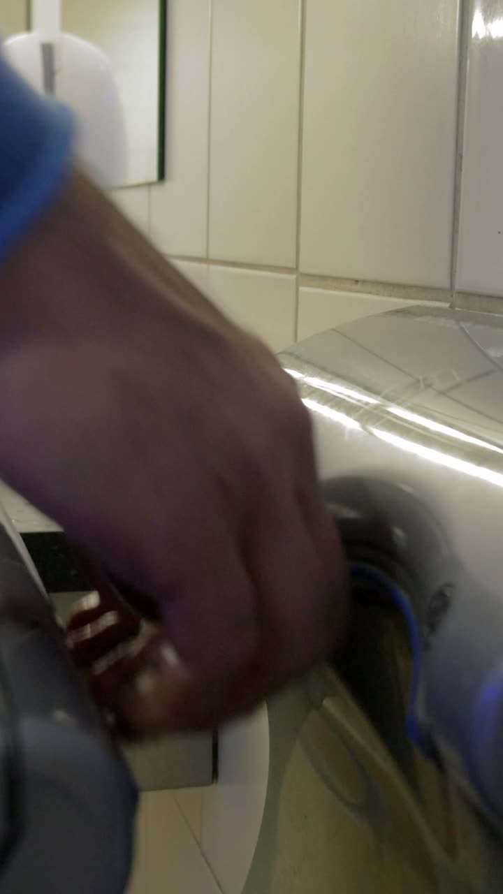 Hand dryers in a public bathroom