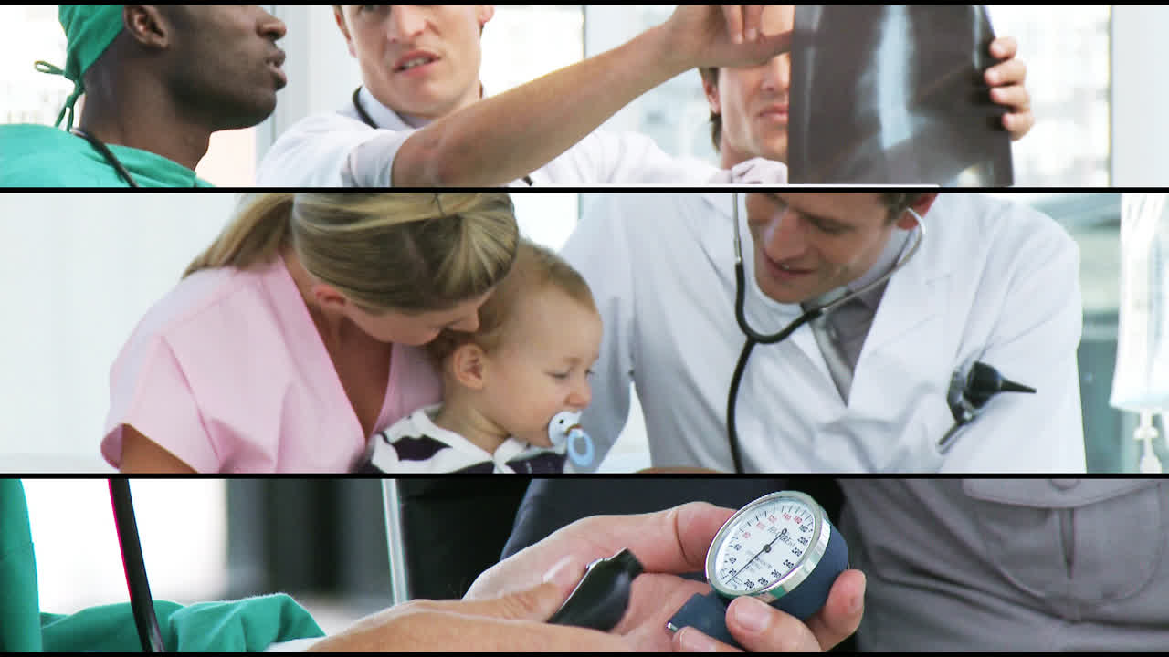 의료 작업의 영상