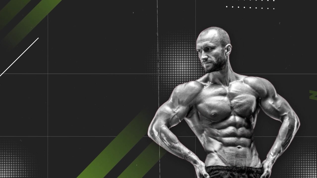 Modello di apertura fitness dinamico con filmati di allenamento atletico