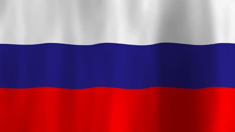 full screen animated video of russian flag fluttering or wavy