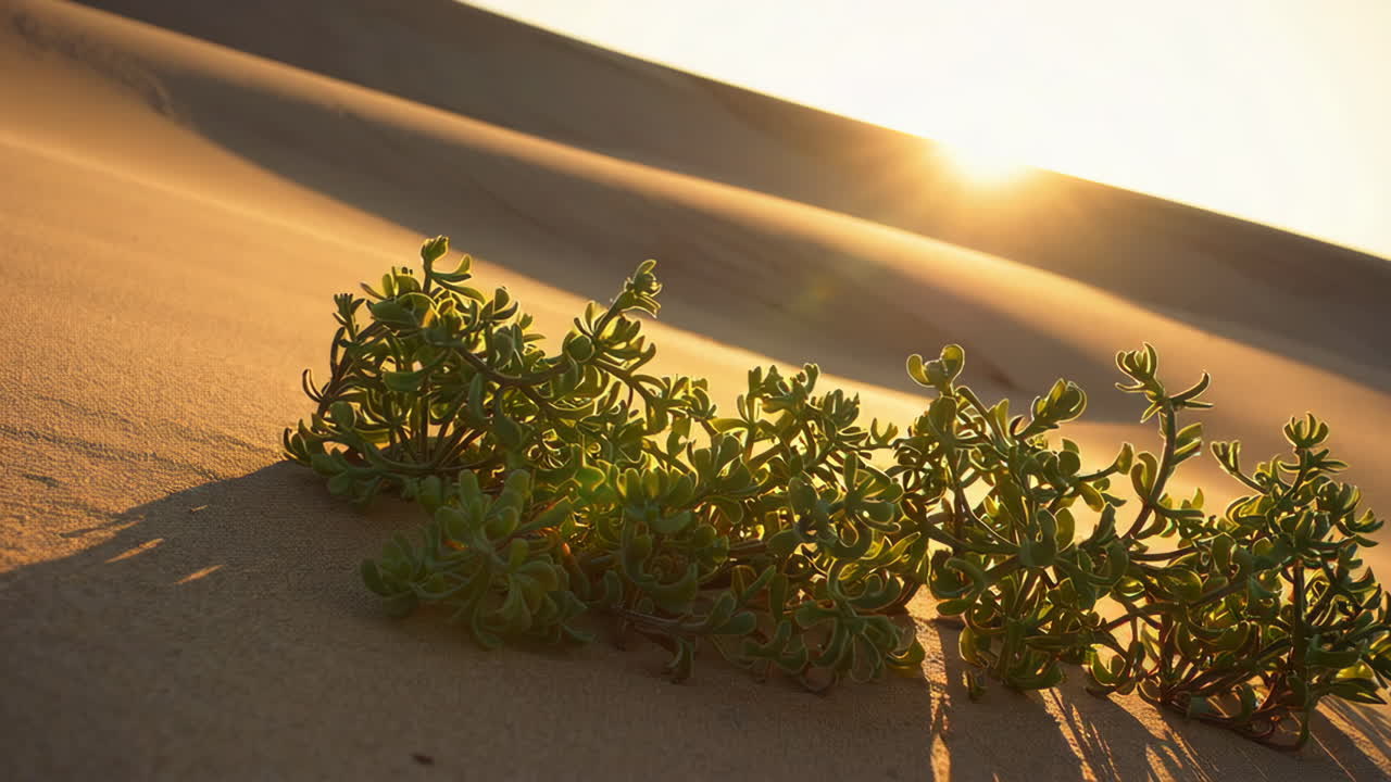 plantas del desierto al amanecer o al atardecer