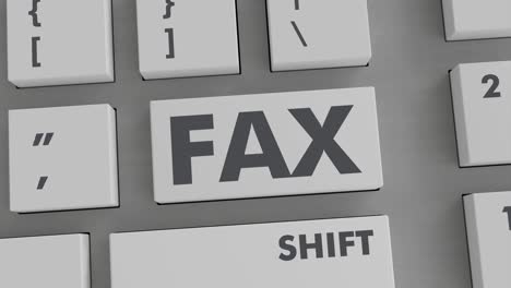 pulsación del botón de fax en el teclado