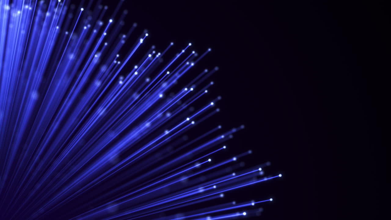 primer plano de fibra óptica