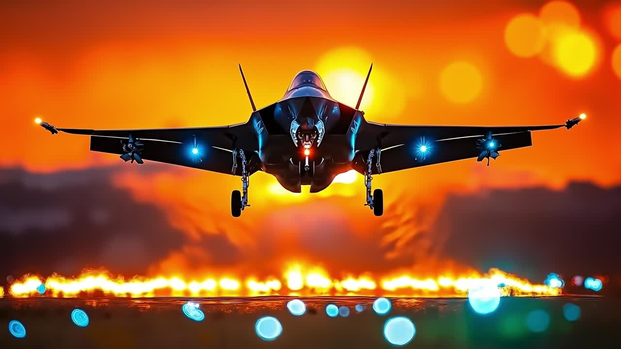 un avión de combate volando por el aire con llamas saliendo de él