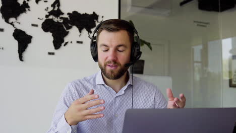 man working in a travel agency