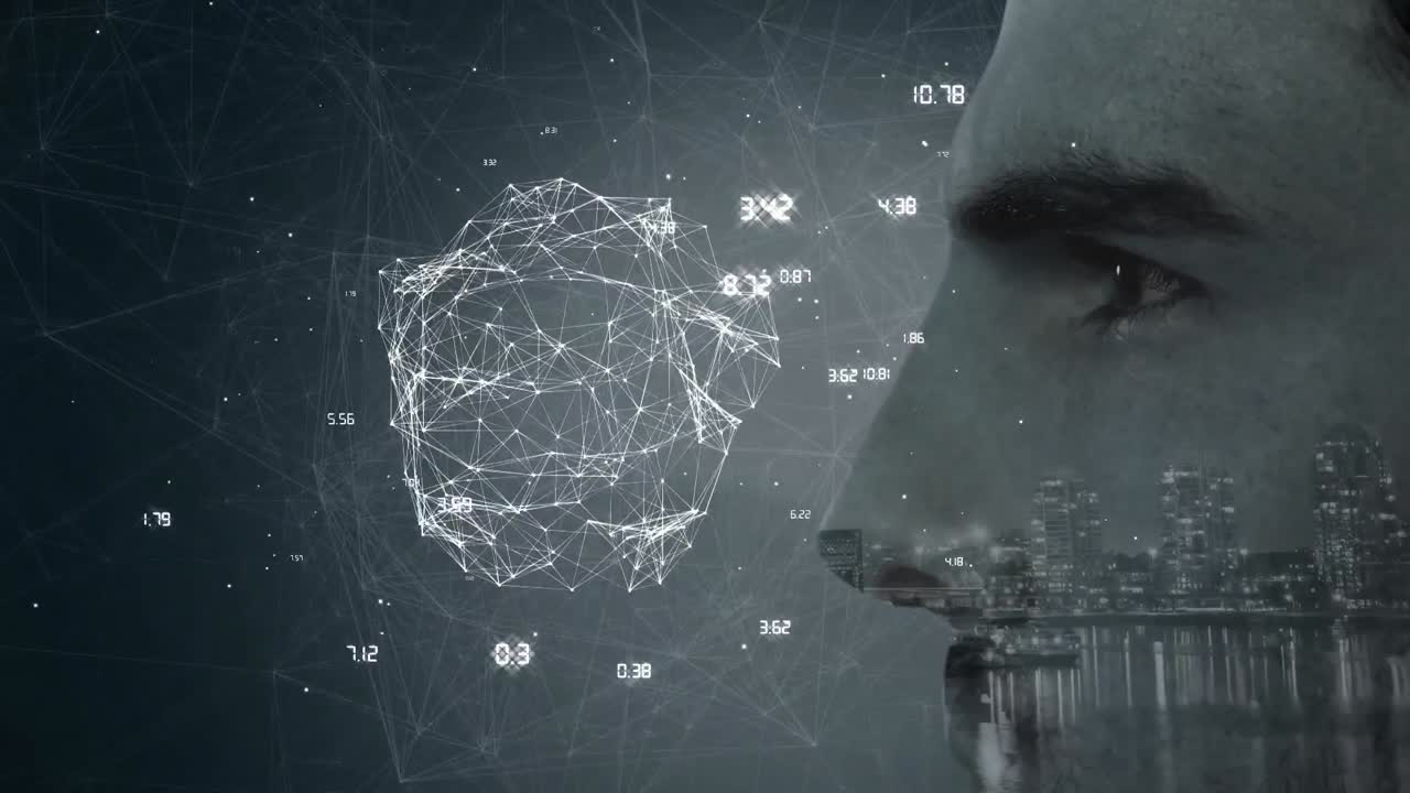 girando el globo con datos y red de conexión