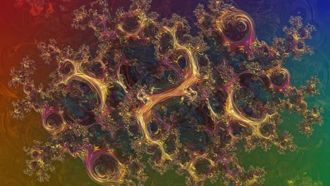 an intricate exploration of abstract fractal patterns with vibrant colors and swirling designs, showcasing the harmony of mathematical beauty and artistic expression