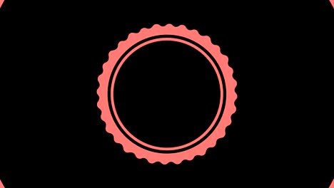 diseño gráfico que gira en el centro y aumenta el tamaño, para cubrir todo el fondo y desaparecer.