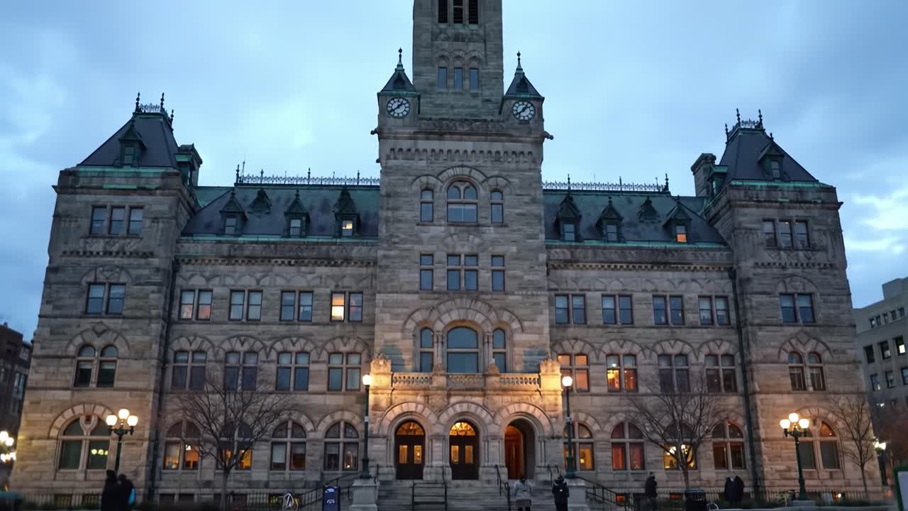 Victoria's Government Building at Twilight