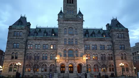 victoria's government building at twilight