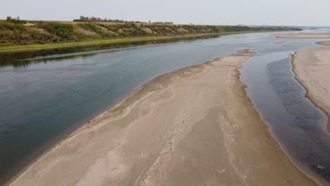 drone footage of the south saskatchewan river