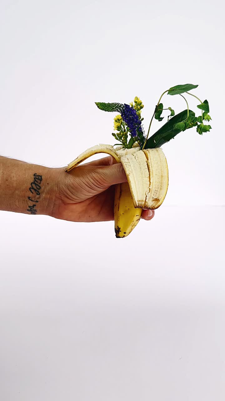 Banana with Flowers and Plants