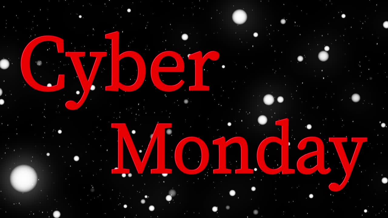 사이버 월요일 판매 이벤트 텍스트 애니메이션 모션 그래픽