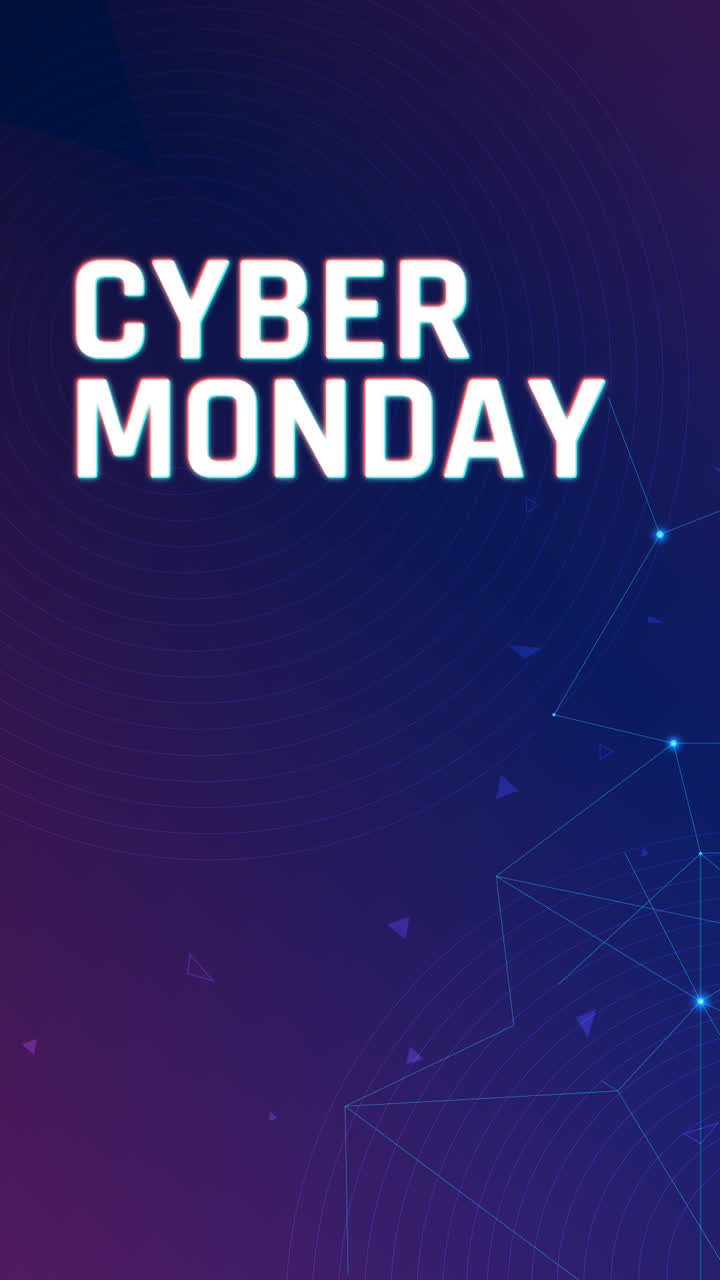An animation of Flat polygonal cyber monday background