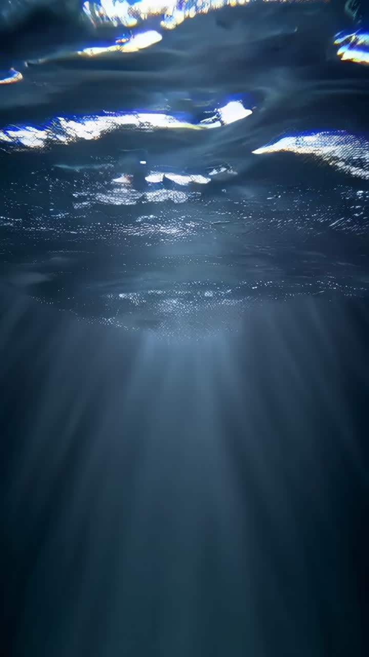 Sunlight Piercing Underwater Darkness