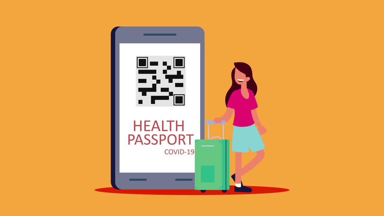 pasaporte de enfermedad de covid-19 digital y viajero