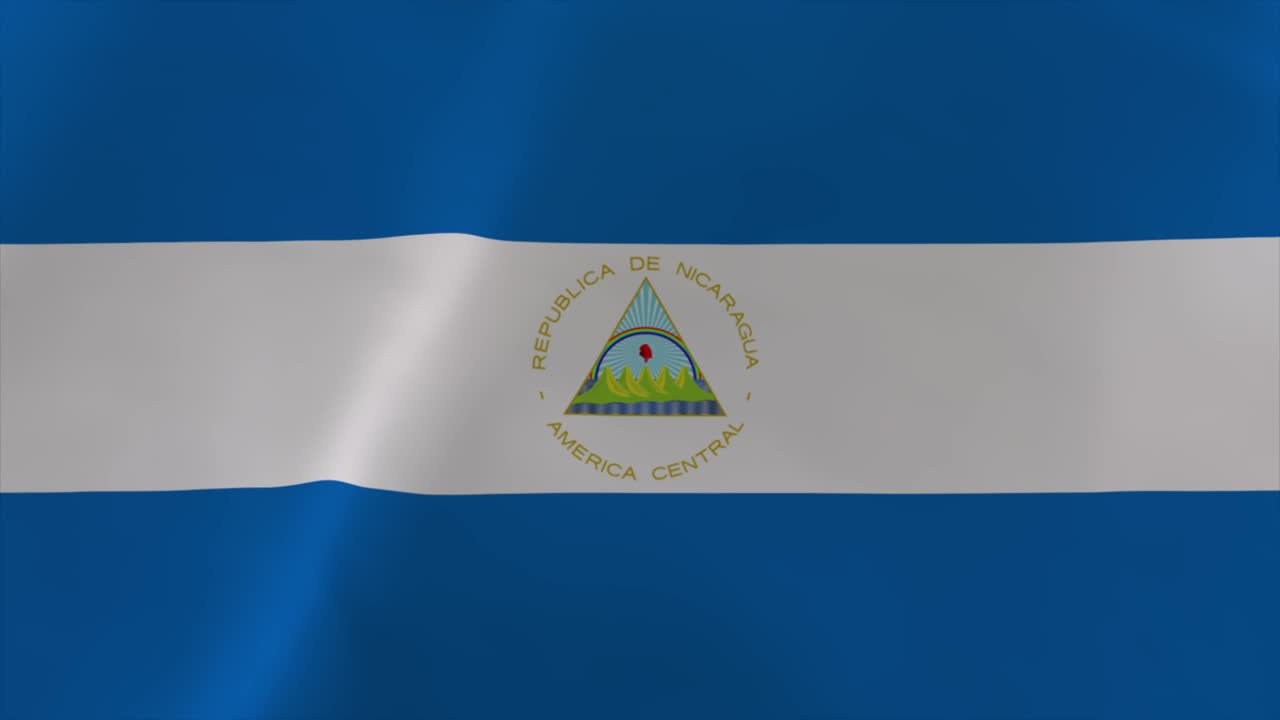 Nicaraguan liehuva lippu -animaatio 4K liikkuva taustakuva