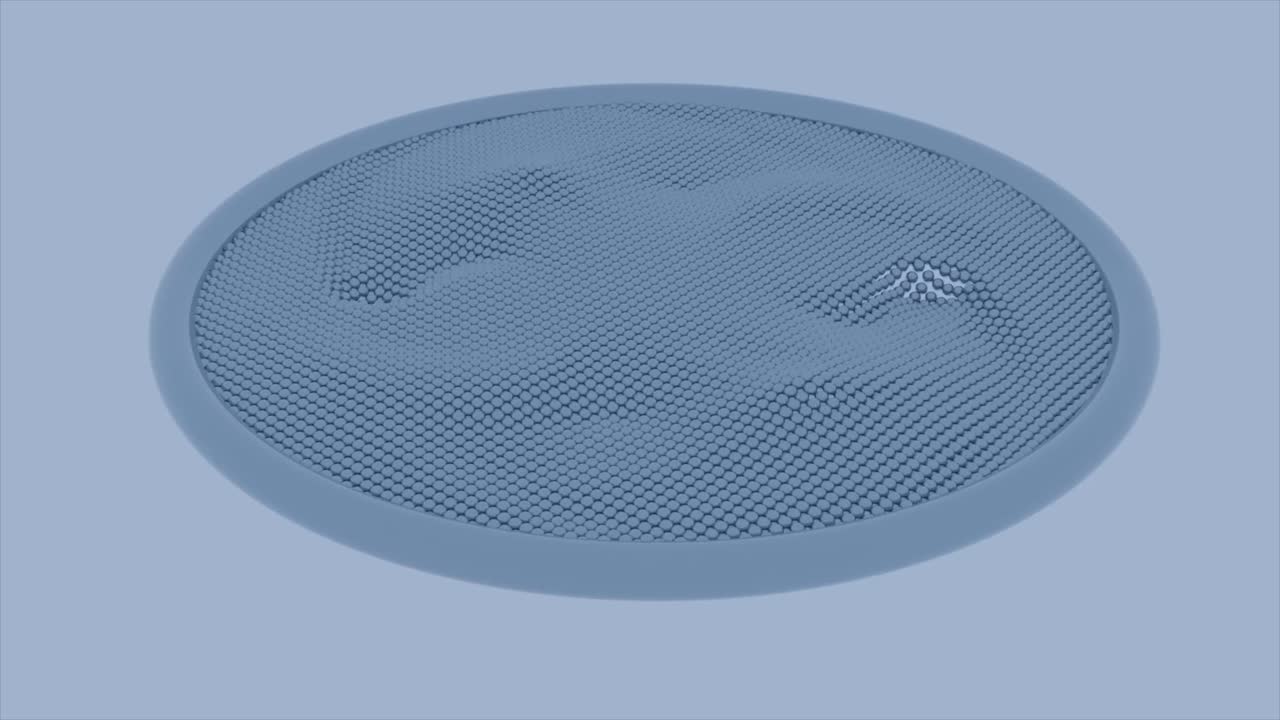 추상적인 3d 렌더링 원과 점 모양