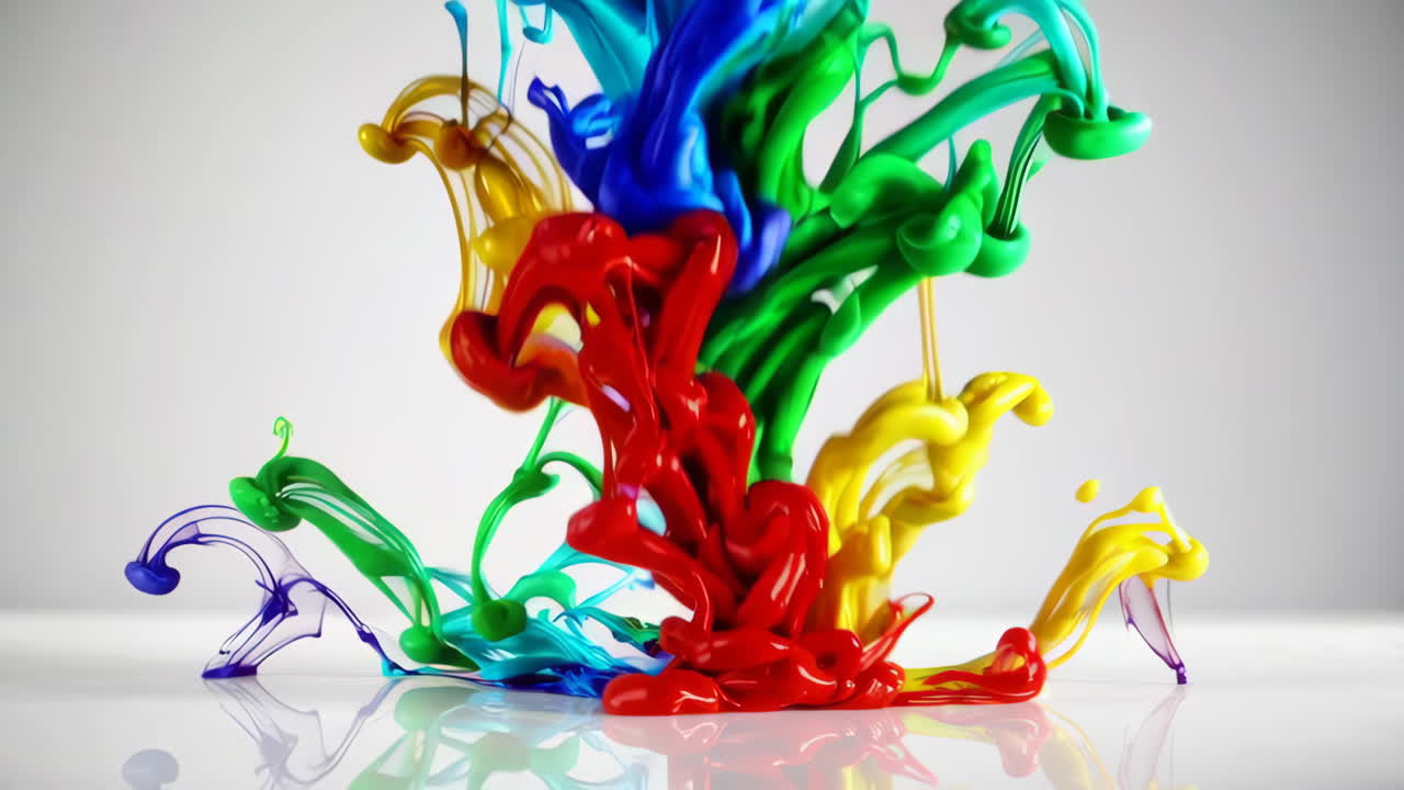 salpicaduras de tinta de colores