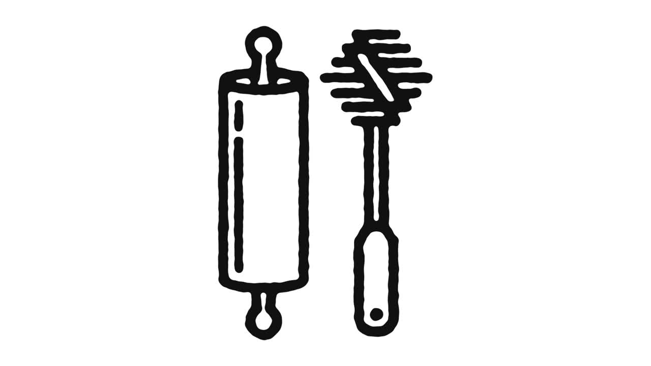 페이스트리 아이콘 애니메이션 영상 및 알파 채널