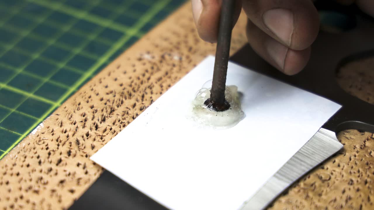 electro corrosion process taking place in knife blade