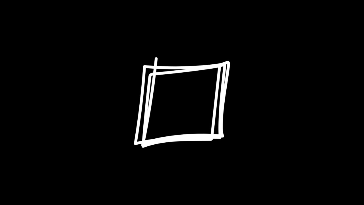 Hand-Drawn Animated Geometric Shapes Appearing on Black Background